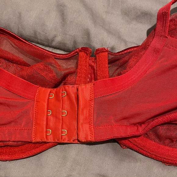 Red sheer bra by Cacique - 38dd - Picture 6 of 6